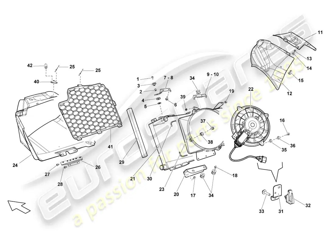 lamborghini lp560-4 spyder fl ii (2013) enfriador para refrigerante diagrama de piezas