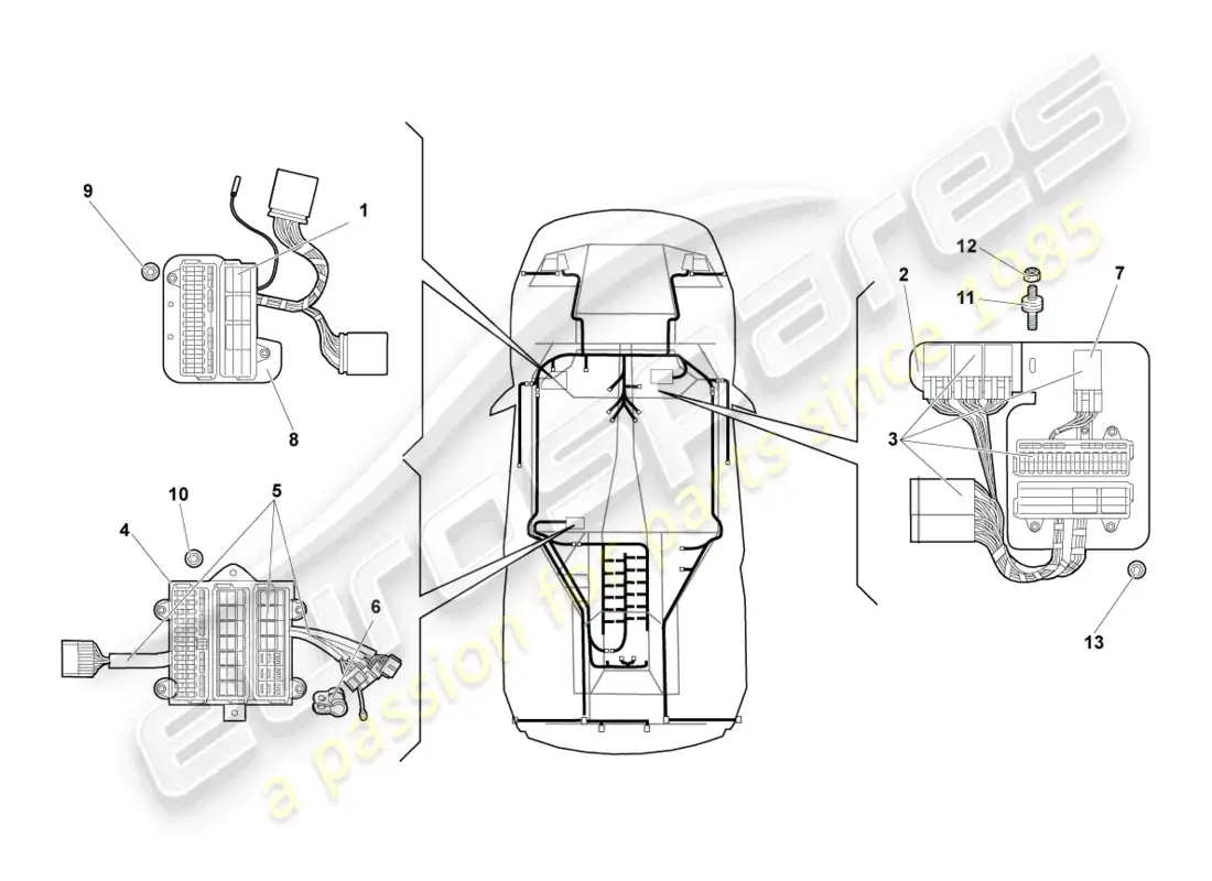lamborghini reventon roadster electricidad central diagrama de piezas