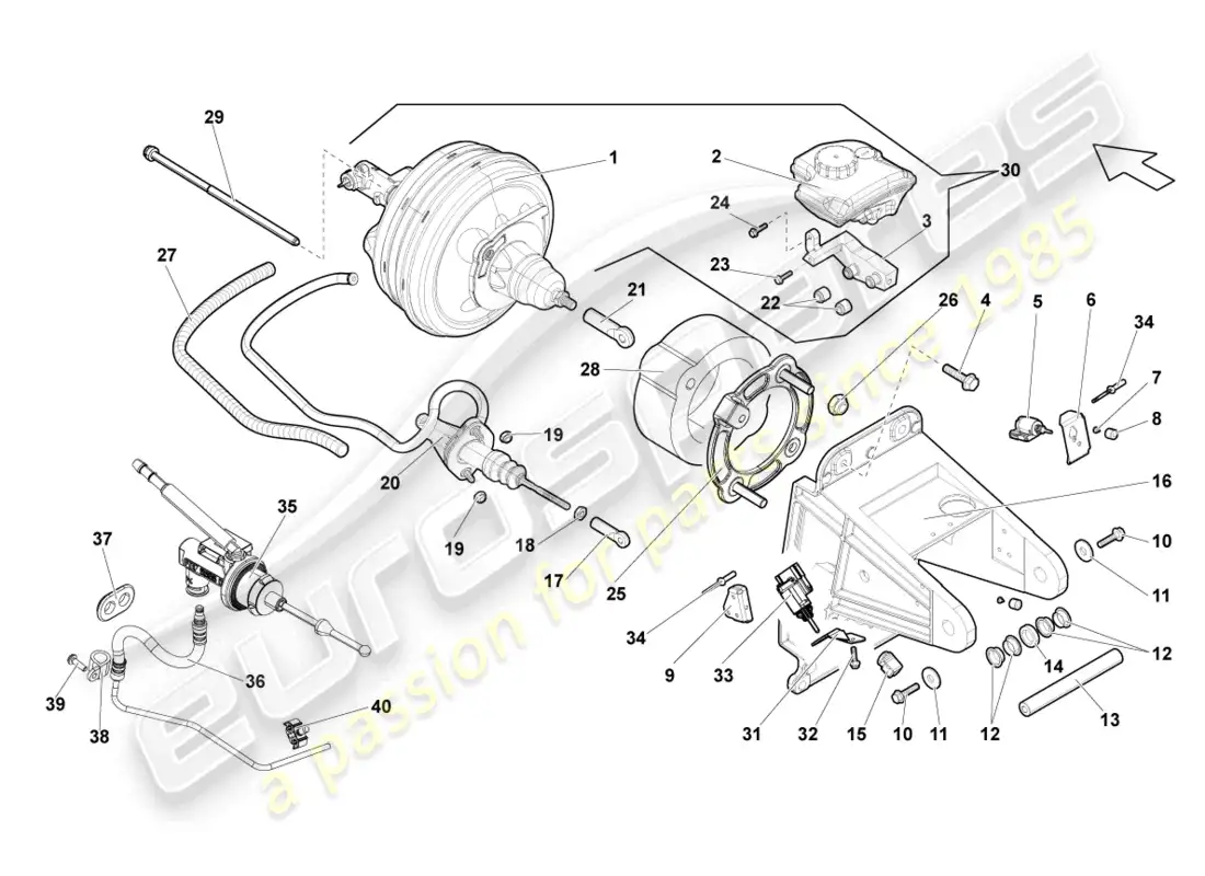 lamborghini gallardo spyder (2008) diagrama de piezas de la bomba