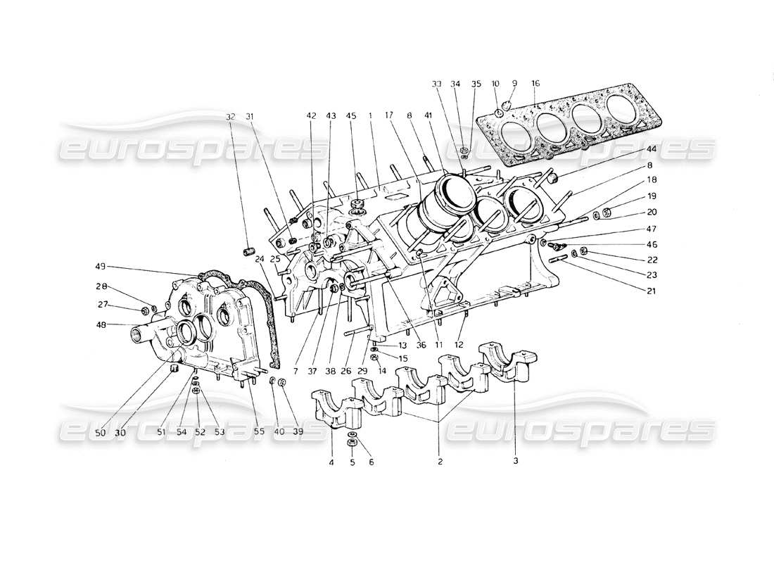 ferrari 308 gt4 dino (1979) diagrama de piezas del carter