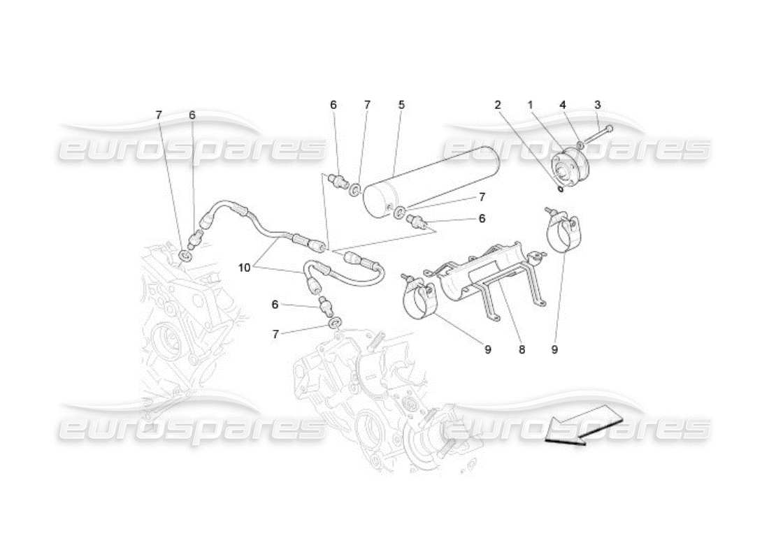 maserati qtp. (2005) 4.2 diagrama de piezas del sistema hidráulico de sincronización