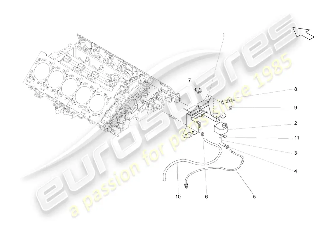 lamborghini gallardo coupe (2005) sensor de advertencia de emisiones diagrama de piezas