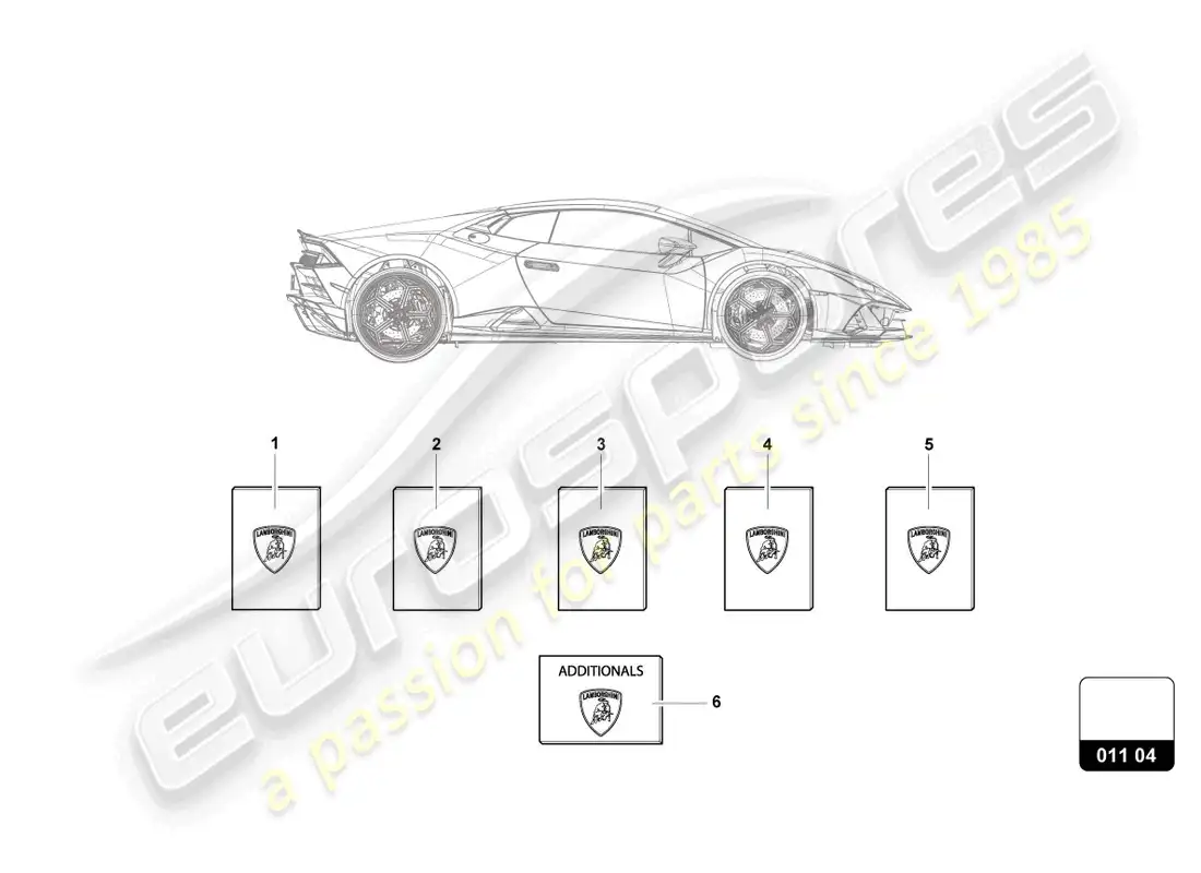 lamborghini evo coupe 2wd (2022) billetera para vehículo diagrama de piezas