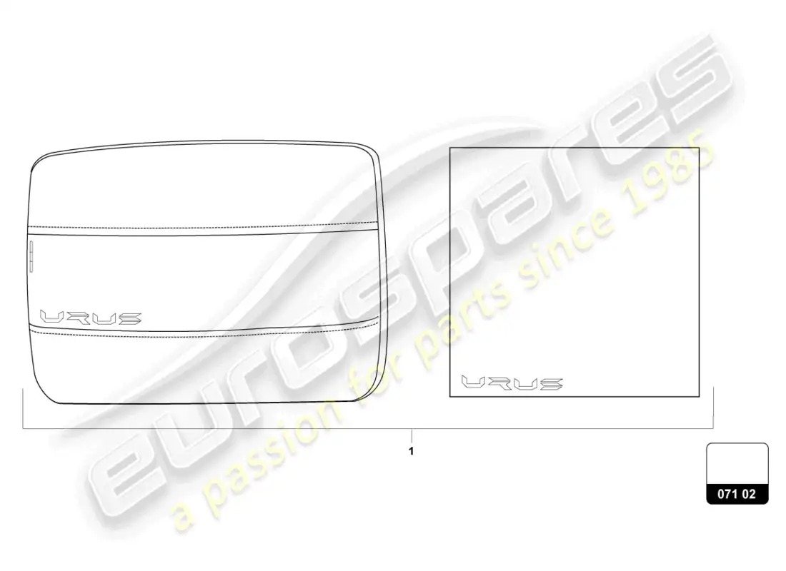lamborghini urus s (accessories) pack de accesorios confort diagrama de piezas