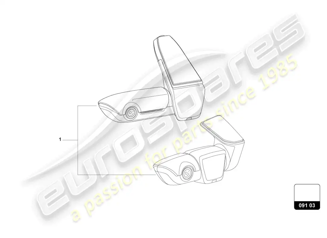 lamborghini urus s (accessories) cámara diagrama de piezas