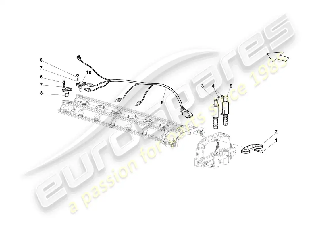 lamborghini reventon emisor de impulsos derecho diagrama de piezas