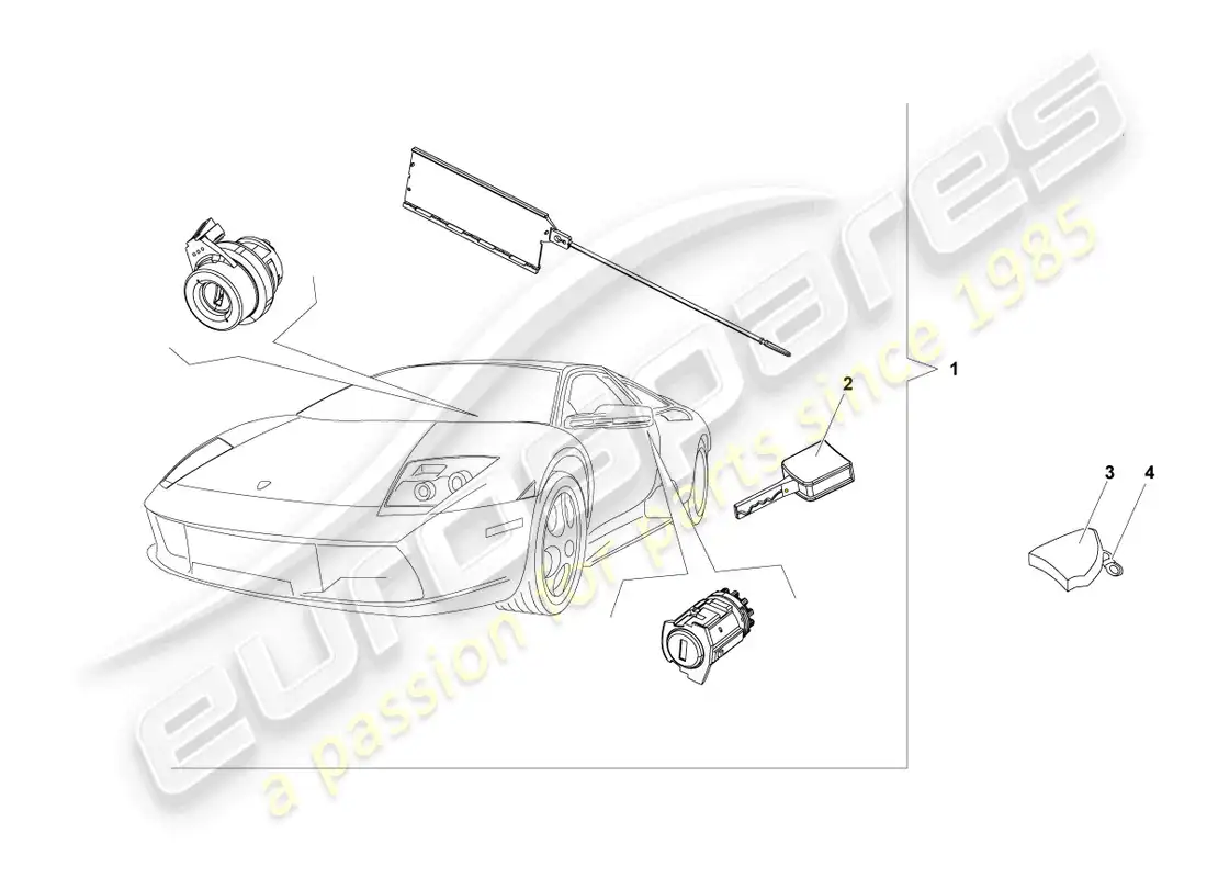 lamborghini reventon cilindros de bloqueo diagrama de piezas