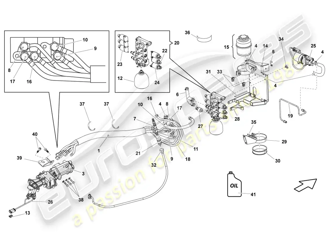 lamborghini gallardo coupe (2004) unidad de interruptor diagrama de piezas