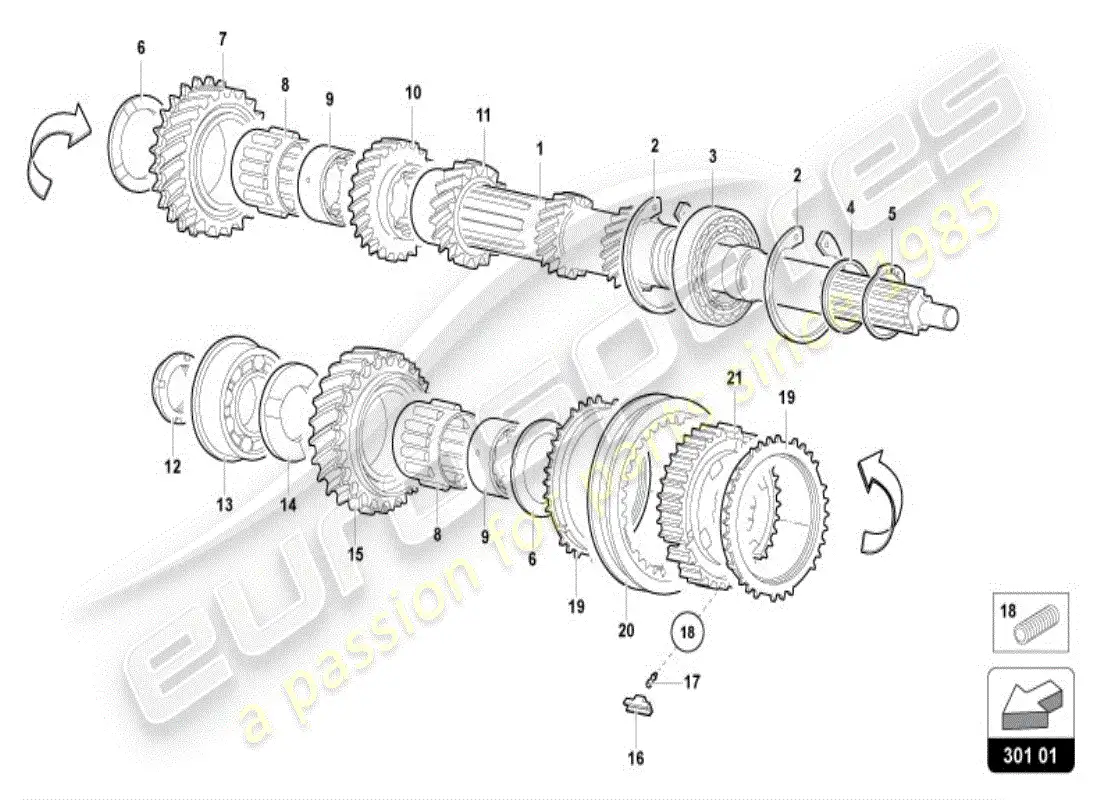 lamborghini diablo vt (1996) brazo de control diagrama de piezas