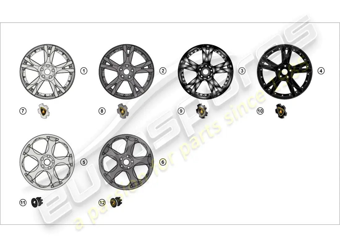 lamborghini gallardo spyder (accessories) kit de actualización diagrama de piezas