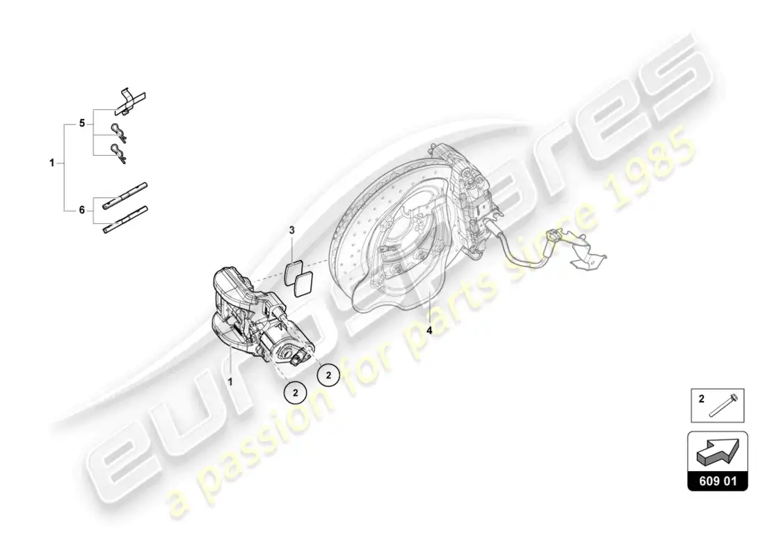lamborghini sto (2021) parking brake diagrama de piezas