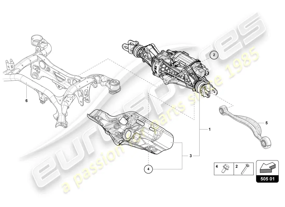lamborghini urus (2019) aparato de gobierno diagrama de piezas