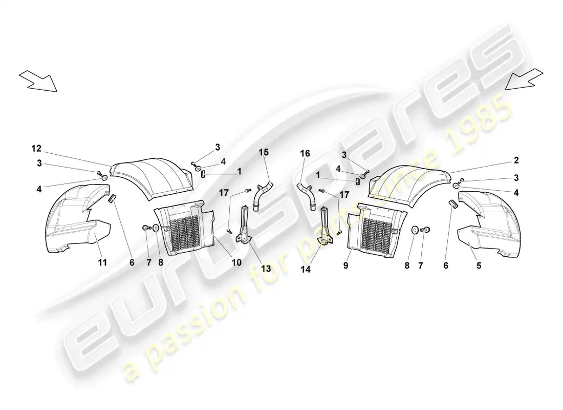 lamborghini lp670-4 sv (2010) recubrimiento de rueda trasero diagrama de piezas