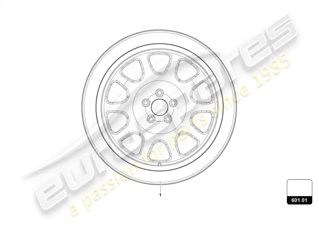 lamborghini urus (2022) rueda de repuesto diagrama de piezas