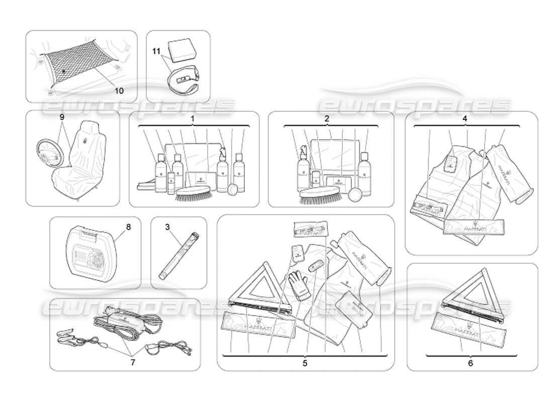 maserati qtp. (2003) 4.2 diagrama de piezas de accesorios posventa