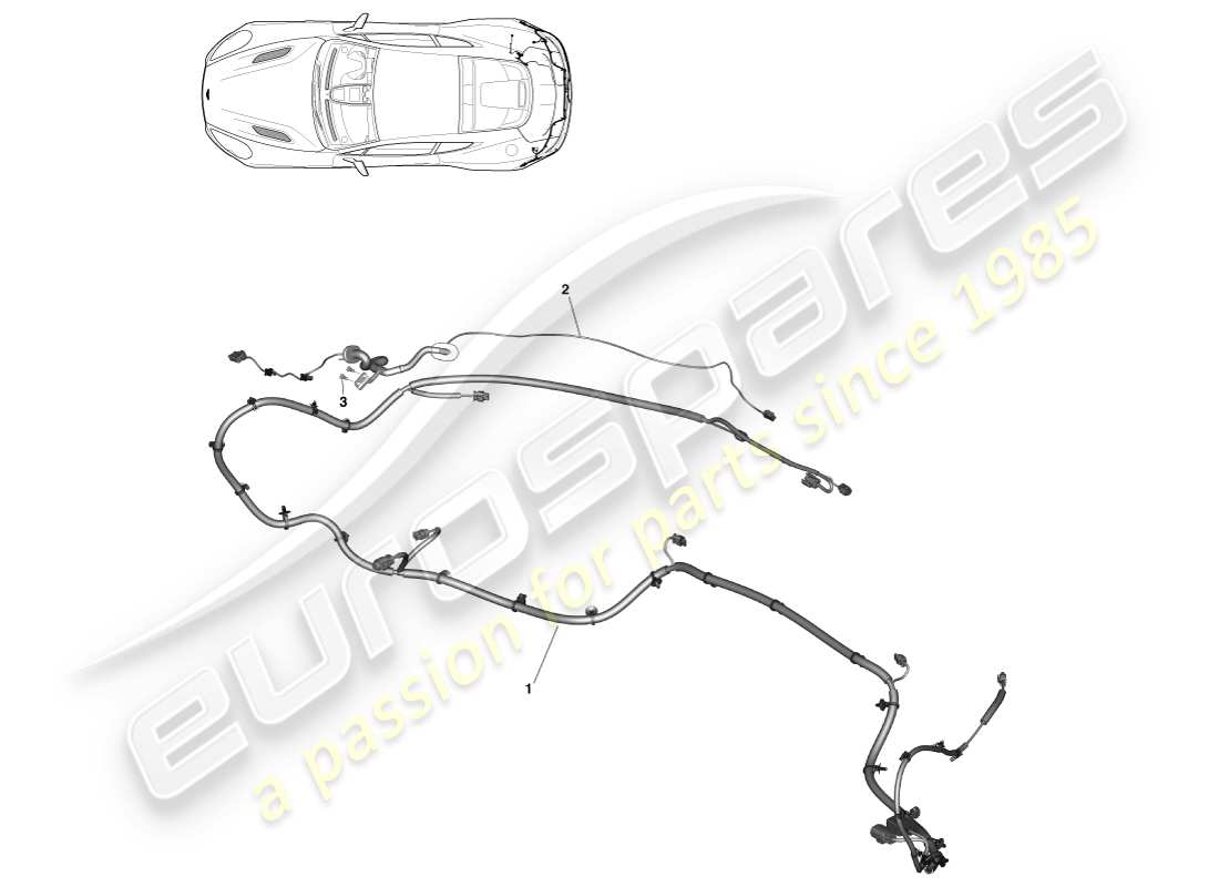 aston martin vanquish (2013) arnés trasero, cupé diagrama de piezas