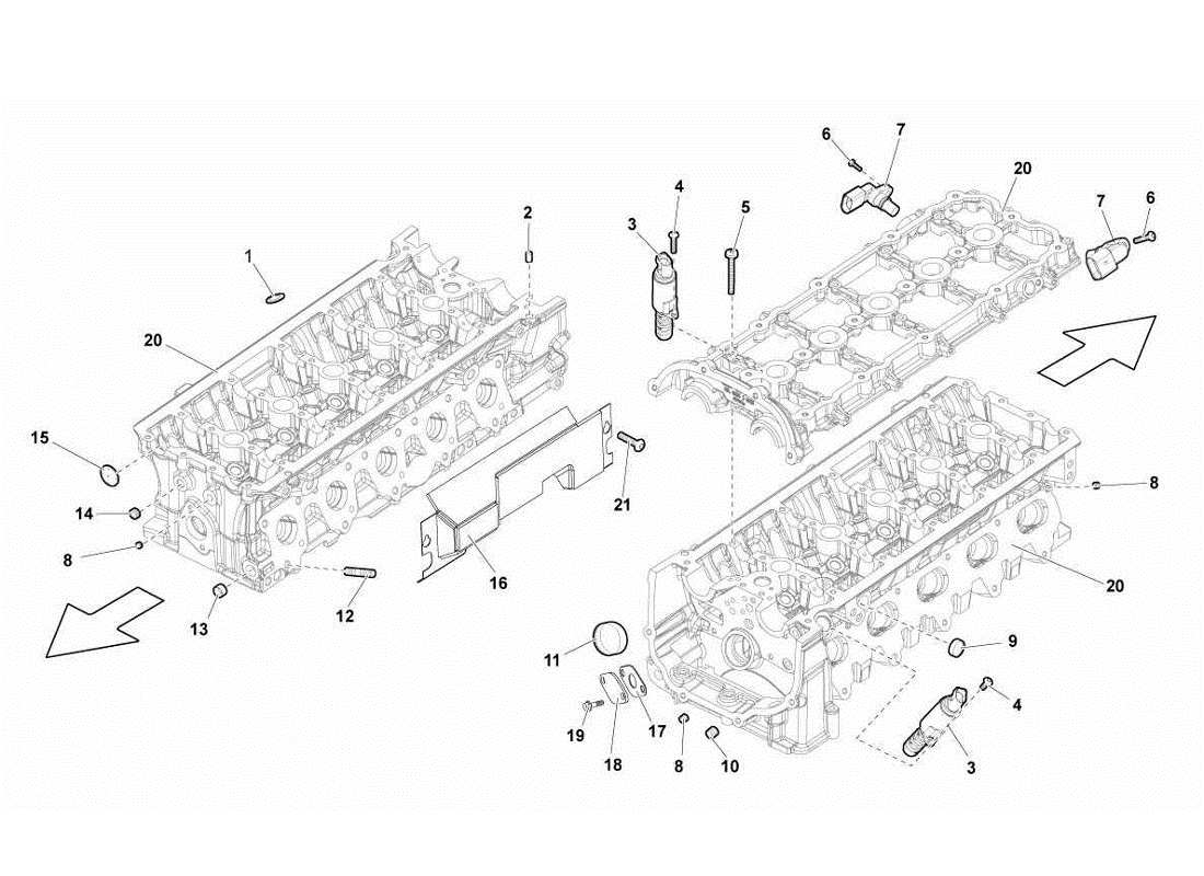 lamborghini gallardo lp570-4s perform diagrama de piezas de la culata izquierda de los sensores de fase