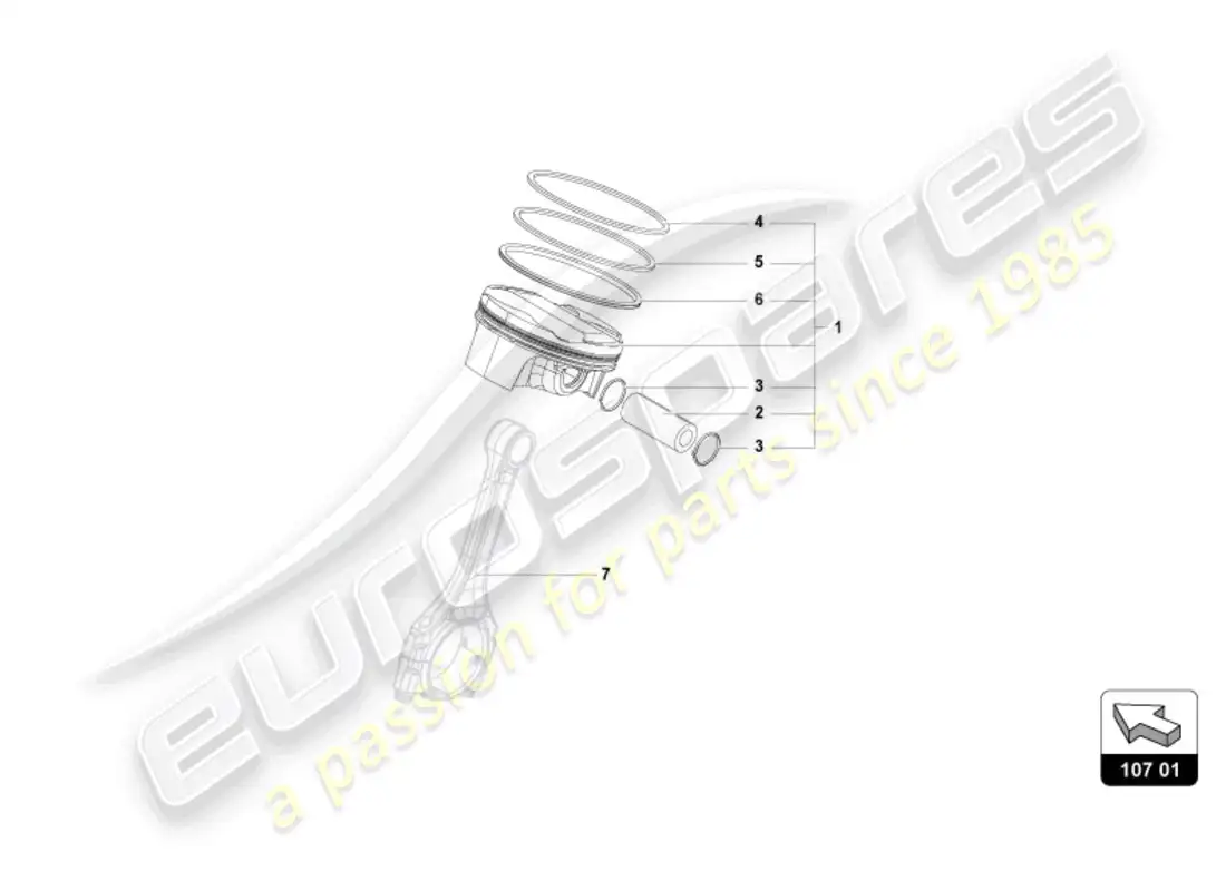 lamborghini revuelto coupe (2024) piston complete diagrama de piezas