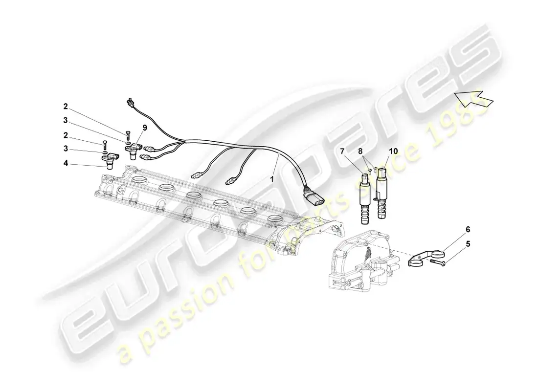 lamborghini reventon emisor de impulsos izquierdo diagrama de piezas