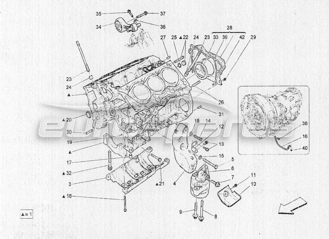 maserati qtp. v6 3.0 bt 410bhp 2015 diagrama de piezas del carter
