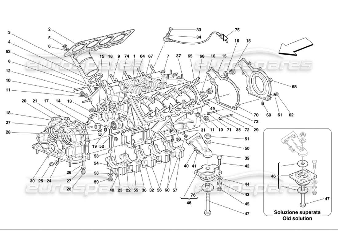 FERRARI 360 MODENA DIAGRAMA DE PIEZAS DEL CARTER ferrari 360 modena diagrama de piezas del carter