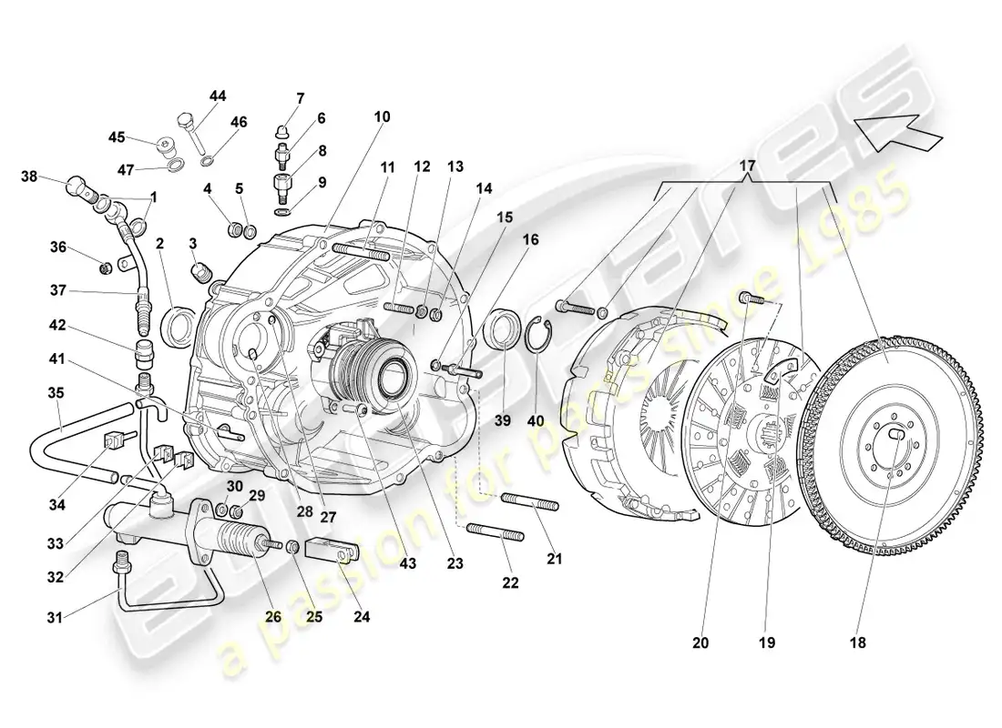 lamborghini lp670-4 sv (2010) acoplamiento diagrama de piezas
