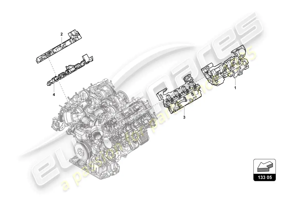 lamborghini urus s (2024) noise insulation diagrama de piezas
