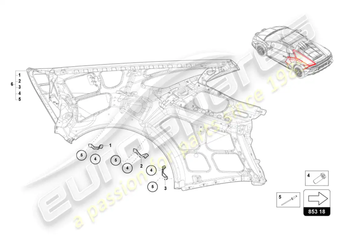 lamborghini sterrato (2024) ala diagrama de piezas
