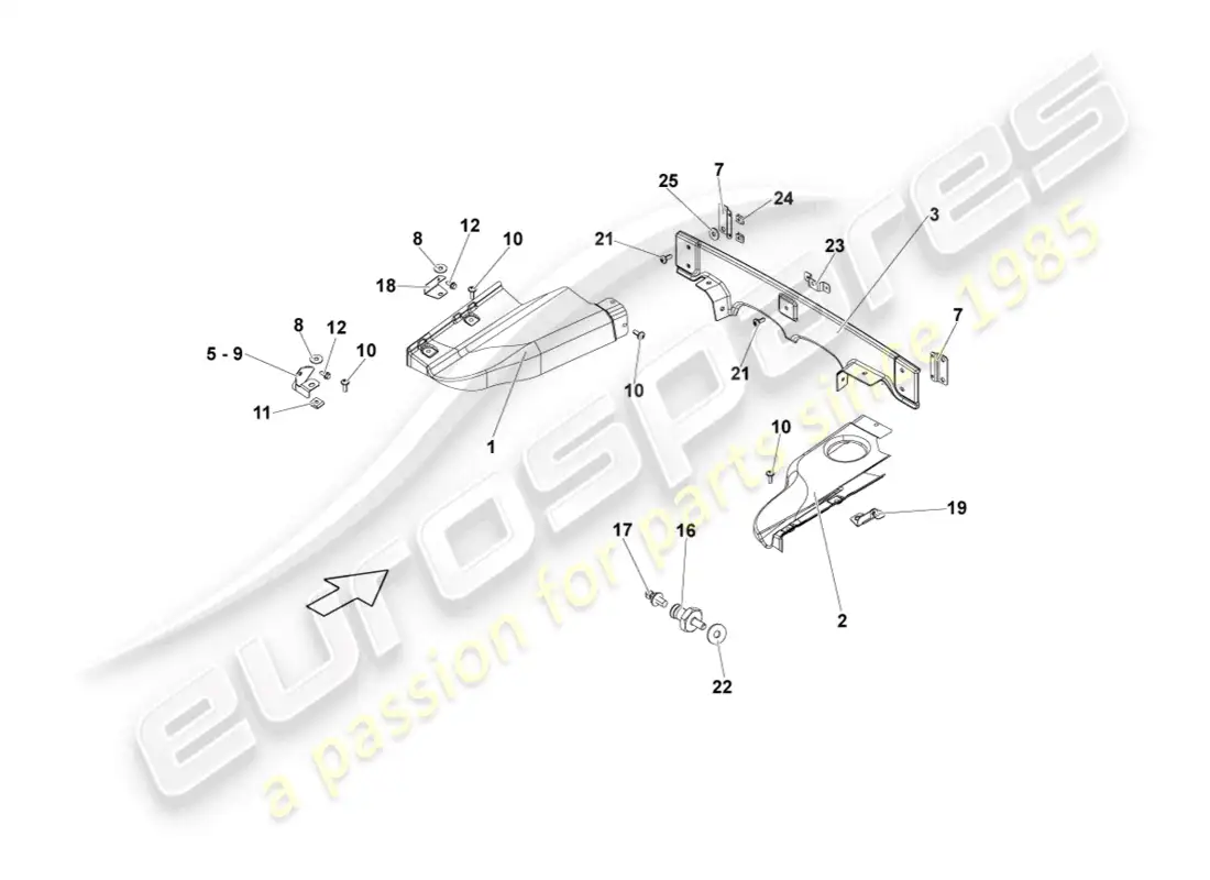 lamborghini lp570-4 sl (2010) tapa para compartimiento del motor diagrama de piezas