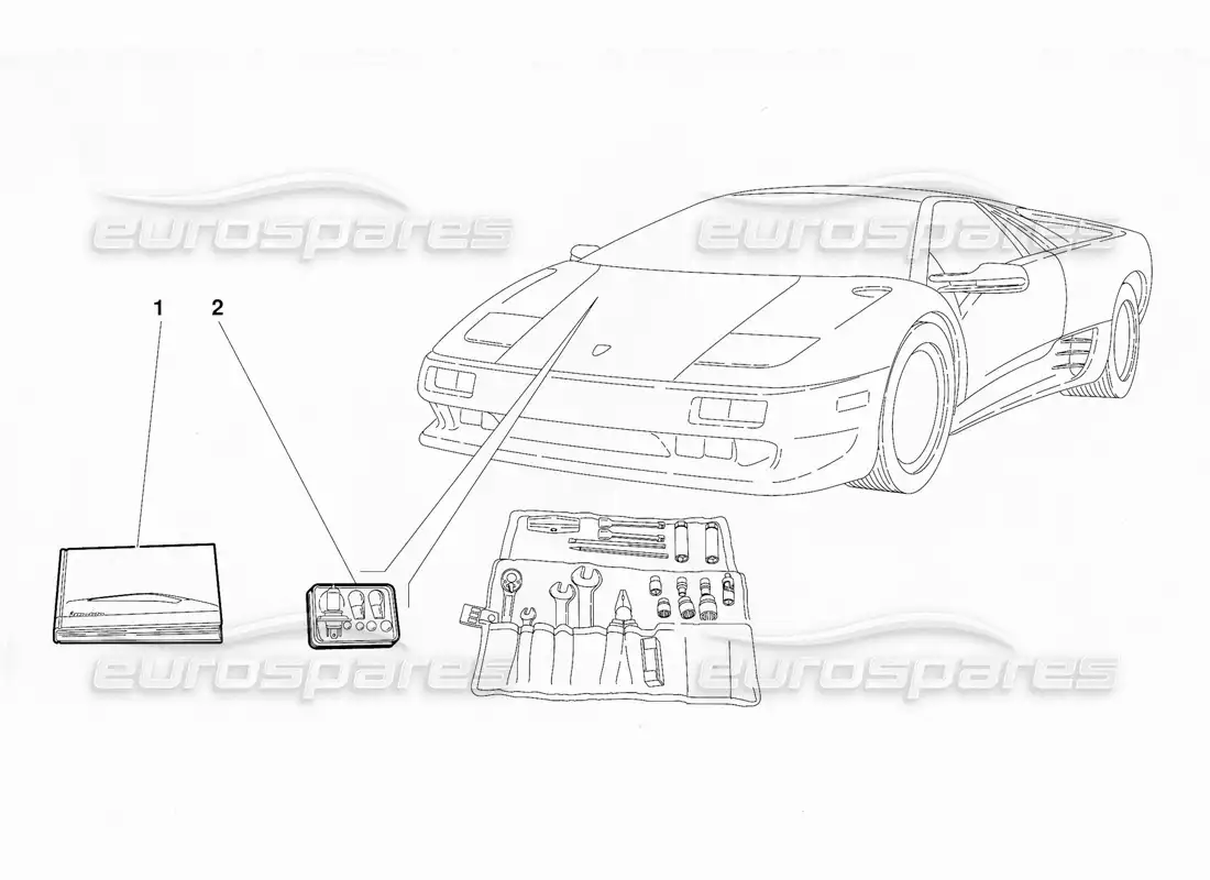 lamborghini diablo (1991) accessories (valid for usa version - september 1991) diagrama de piezas