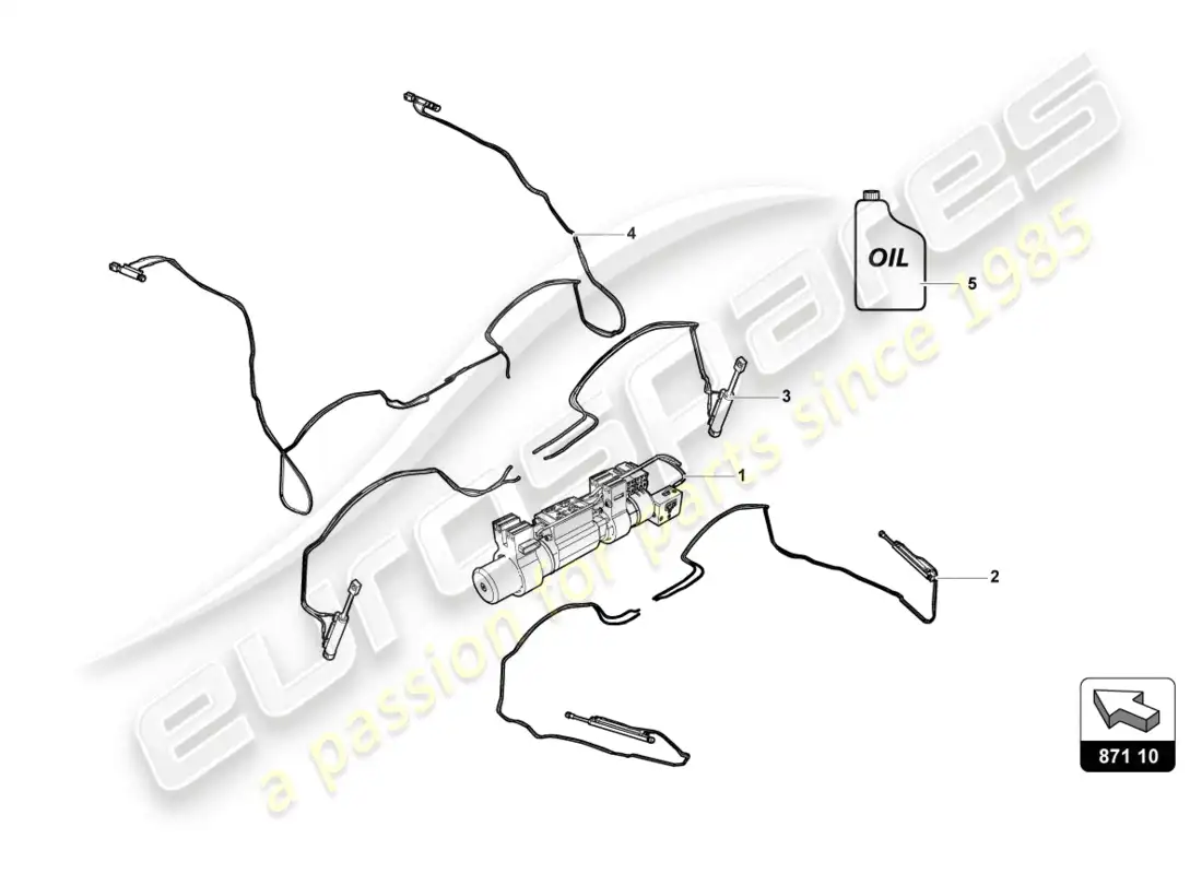 lamborghini evo spyder (2024) techo diagrama de piezas
