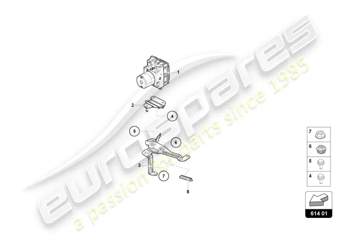 lamborghini sto (2024) unidad abs con unidad de control diagrama de piezas