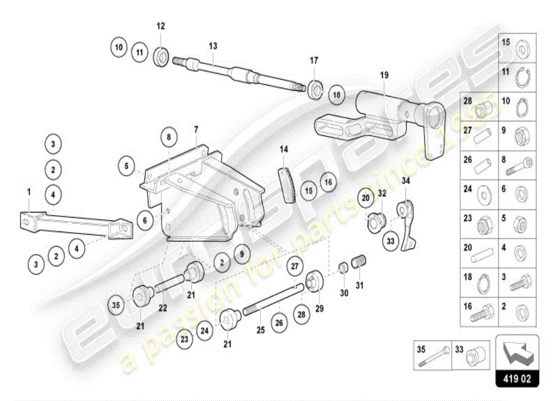 lamborghini diablo vt (1998) sistema de dirección diagrama de piezas