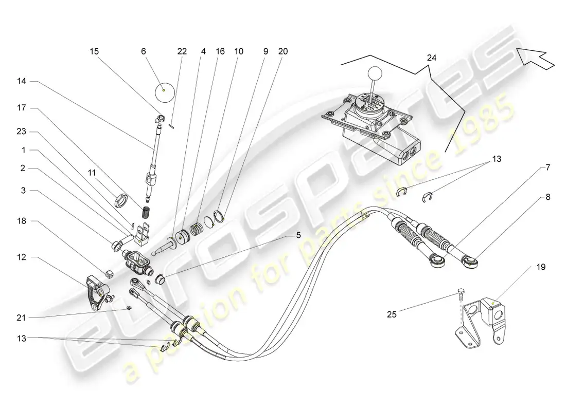lamborghini lp570-4 sl (2011) mecanismo selector diagrama de piezas