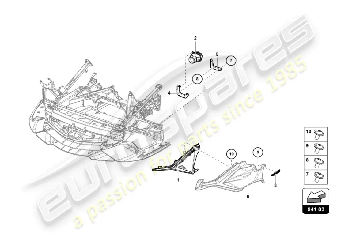 lamborghini sian roadster (2021) faros diagrama de piezas