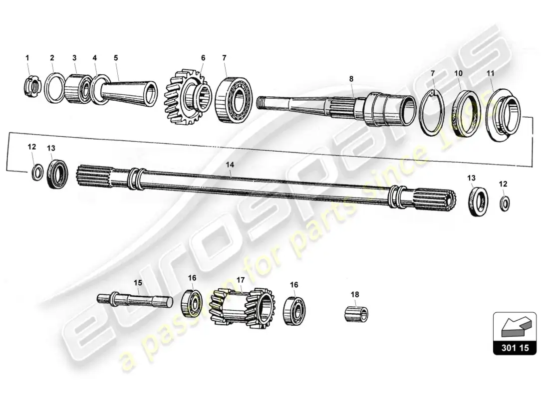 lamborghini countach 25th anniversary (1989) eje - rm diagrama de piezas