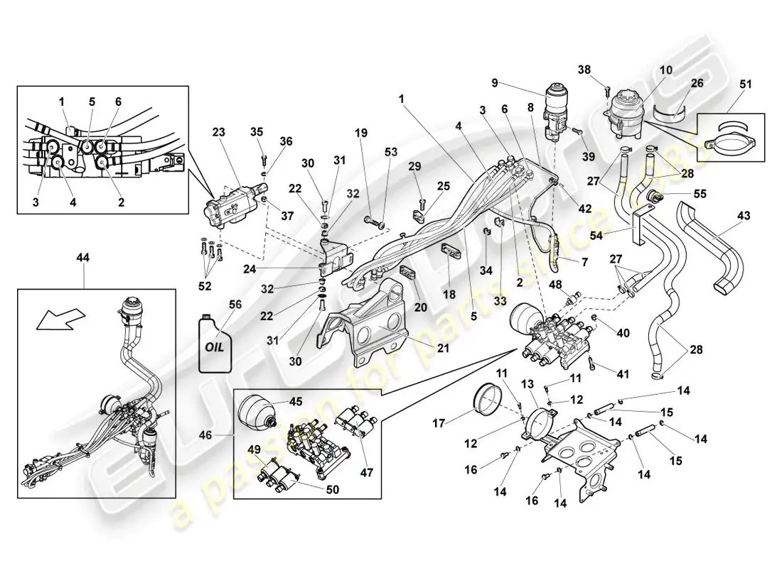 lamborghini reventon roadster selector de marchas diagrama de piezas