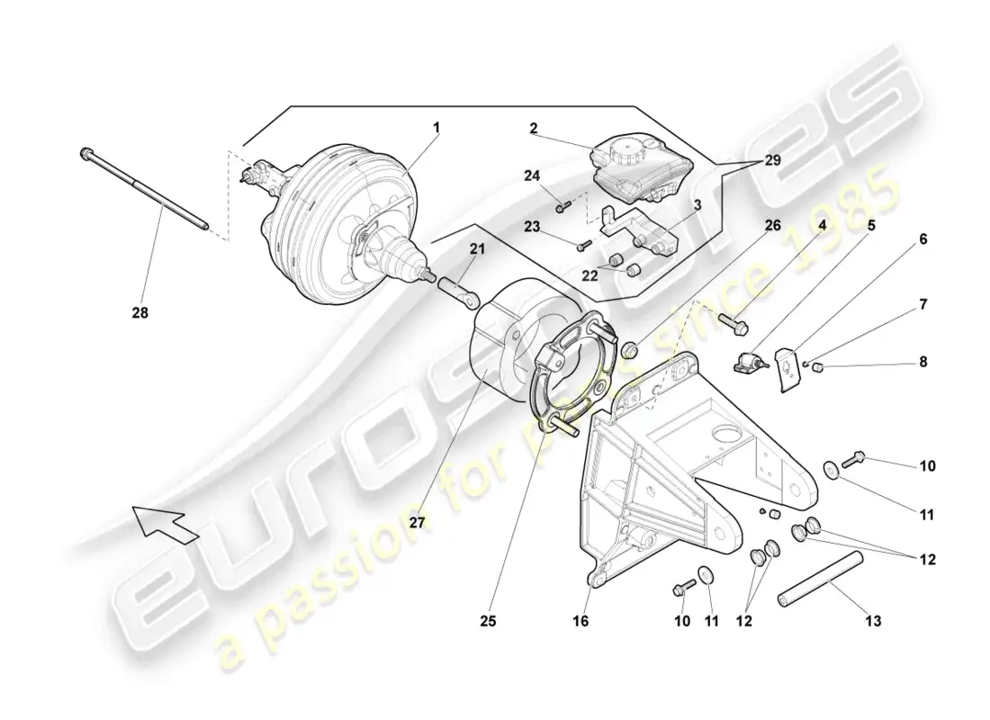 lamborghini gallardo spyder (2007) interruptor - luz de freno diagrama de piezas