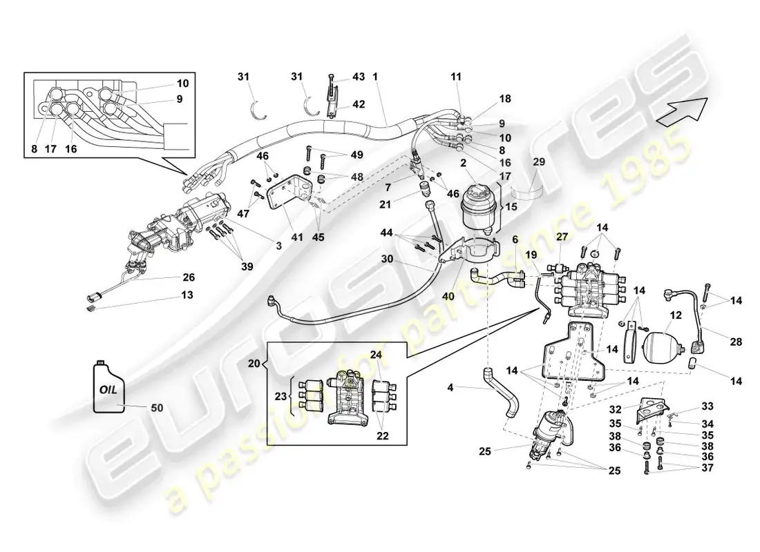 lamborghini gallardo spyder (2007) unidad de interruptor diagrama de piezas