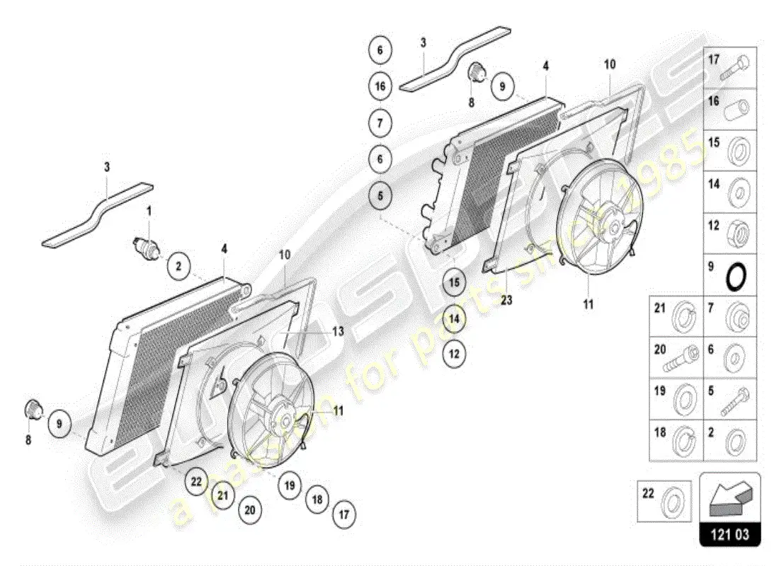 lamborghini diablo vt (1995) enfriador para refrigerante diagrama de piezas
