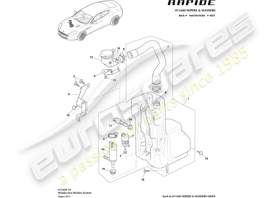 aston martin rapide (2016)  diagrama de piezas