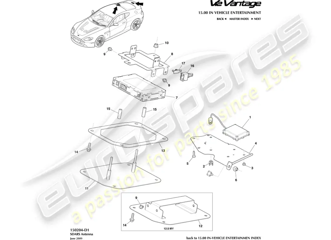 diagrama de pieza que contiene el número de pieza 8d33-18k833-aa