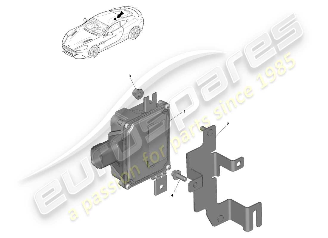 aston martin vanquish (2014) diagrama de piezas del módulo de bomba de combustible
