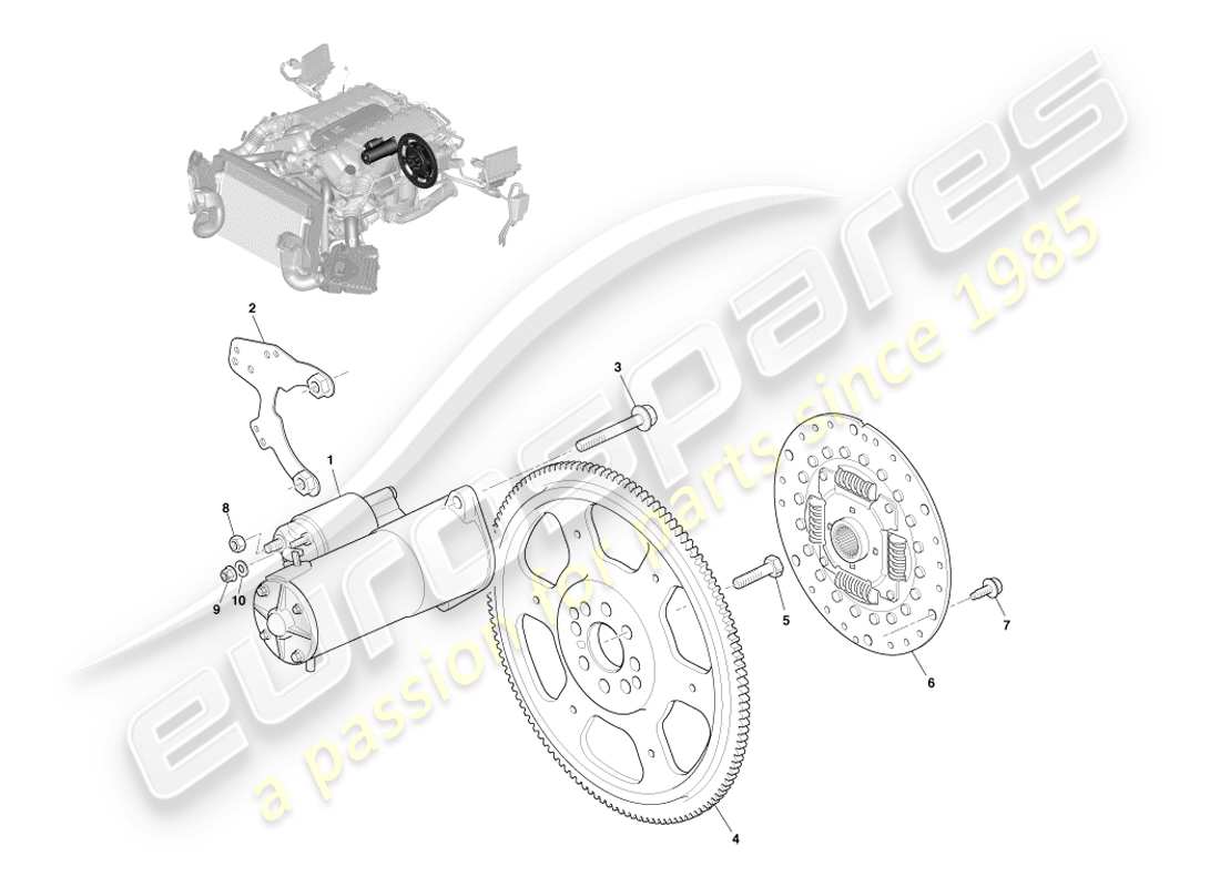aston martin vanquish (2013) arranque del motor, automático diagrama de piezas