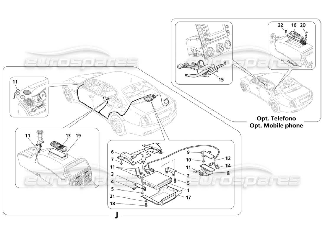 maserati qtp. (2006) 4.2 diagrama de piezas del sistema infotelemático (página 2-3)