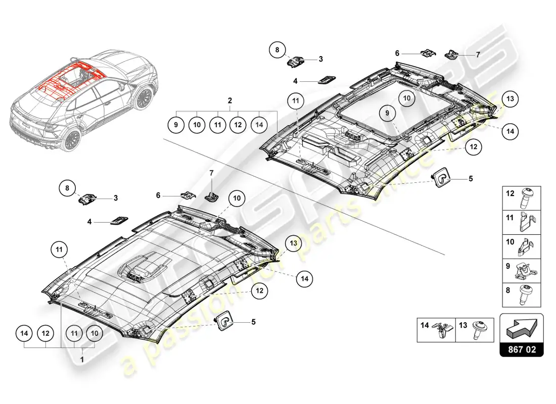 diagrama de pieza que contiene el número de pieza n10515002