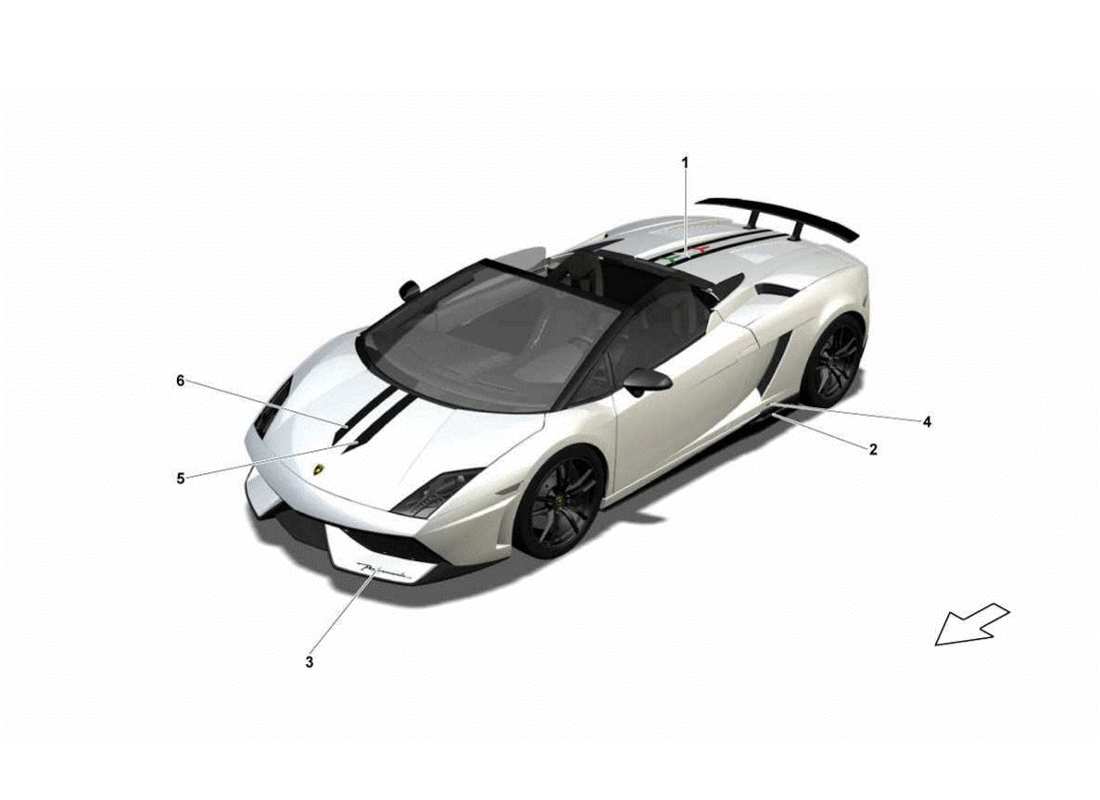 lamborghini gallardo lp570-4s perform diagrama de piezas de adhesivos decorativos