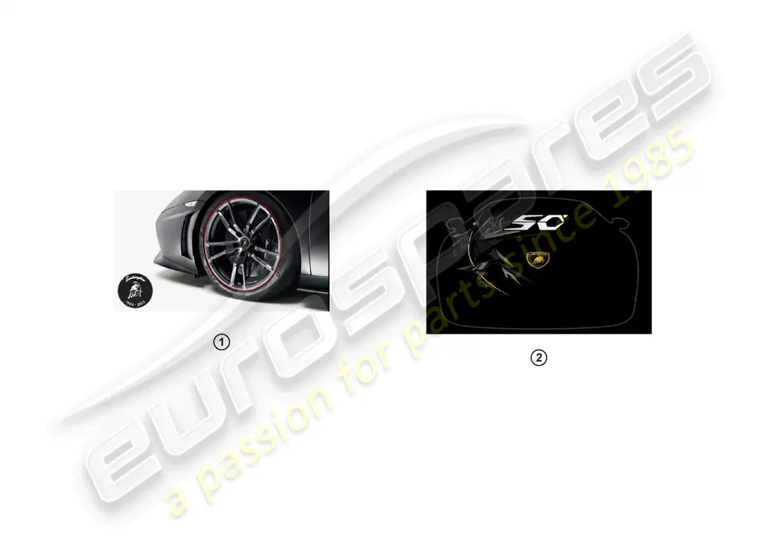 lamborghini gallardo spyder (accessories) kit de actualización diagrama de piezas