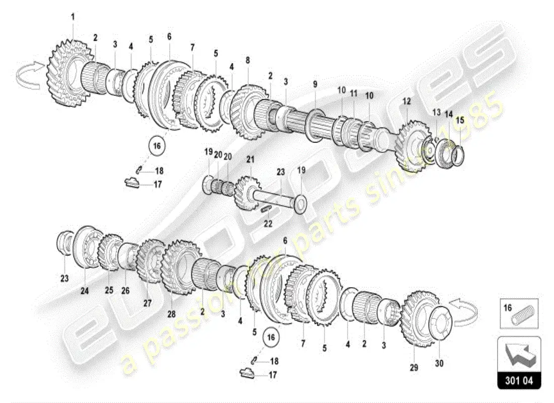 lamborghini diablo vt (1996) brazo de control diagrama de piezas