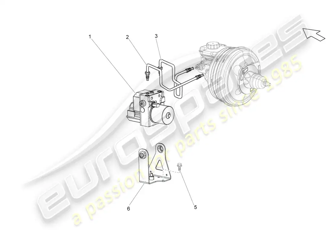 lamborghini gallardo spyder (2007) unidad abs diagrama de piezas